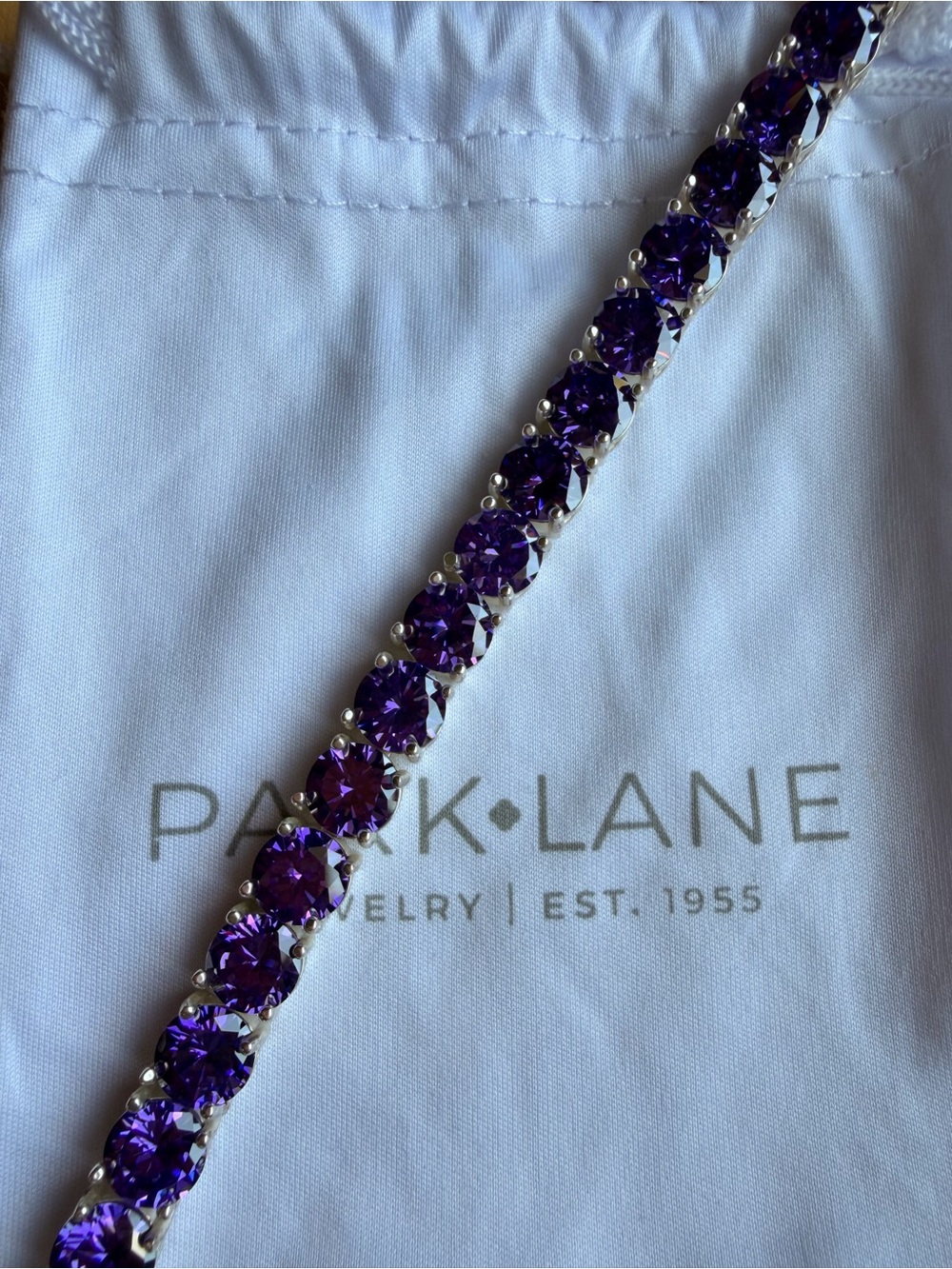 Park Lane Deep Purple Crystal Tennis Bracelet